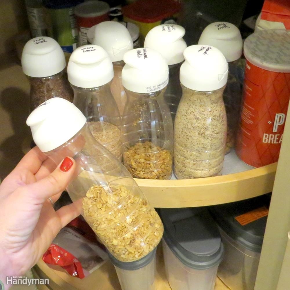 Easy Pantry Organizing: Coffee Creamer Containers