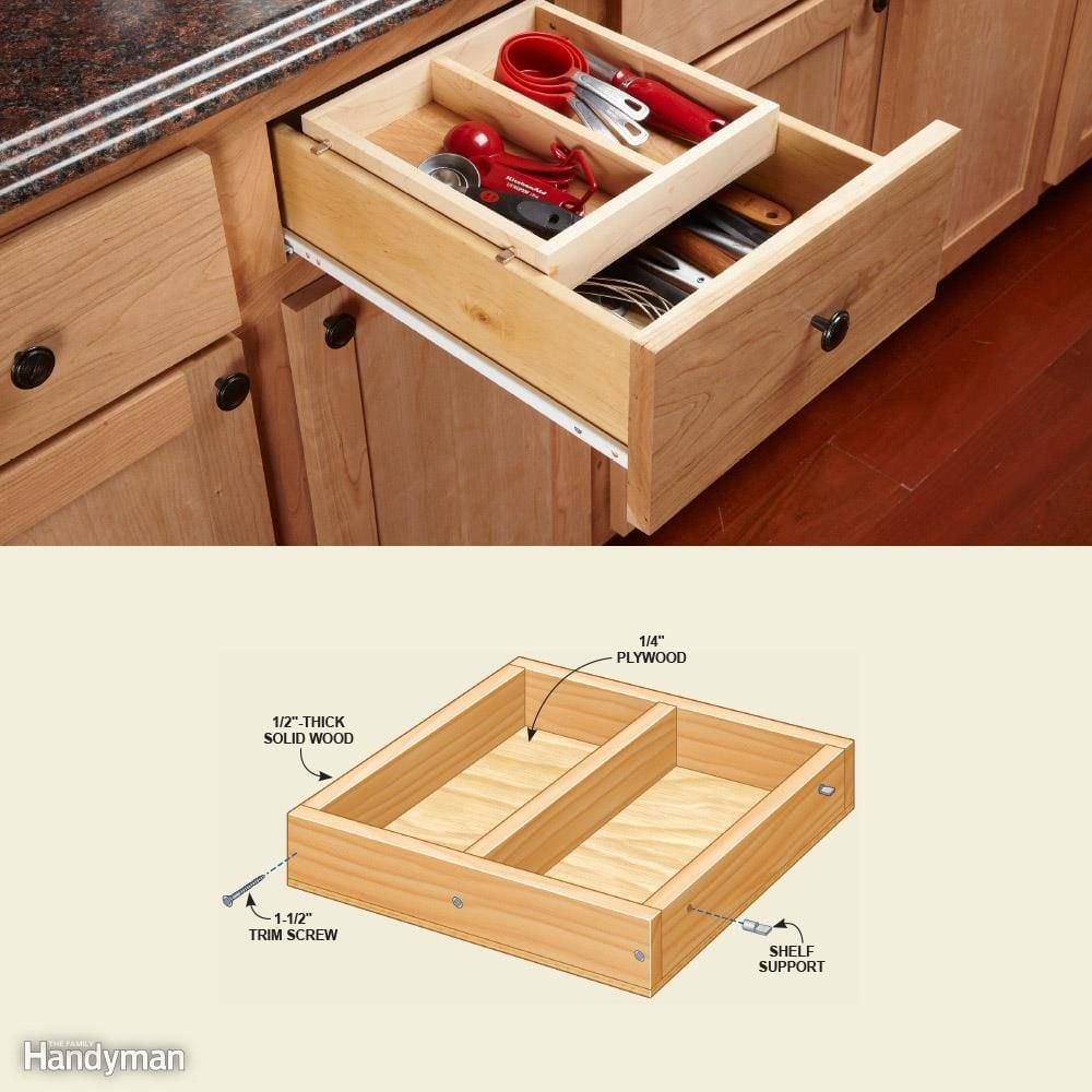 10 Kitchen Cabinet & Drawer Organizers You Can Build | The ...