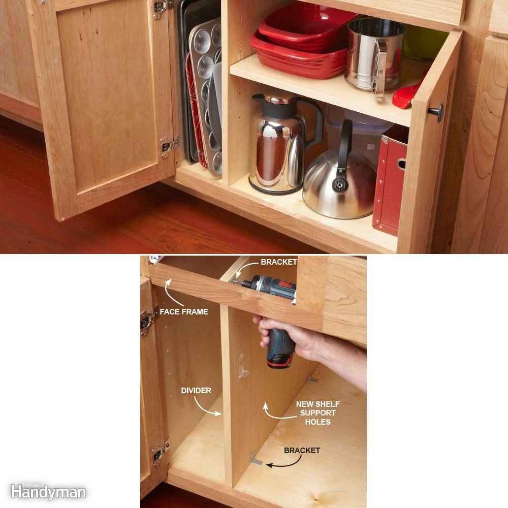 Kitchen Cabinet Dividers: Add a Divider for Upright Storage
