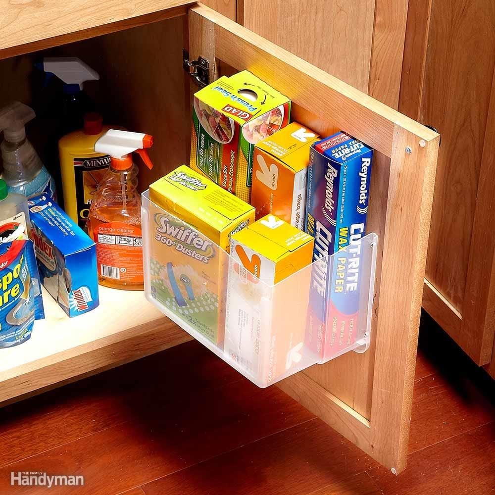 The Easiest DIY Cabinet Door Organizer - Love & Renovations