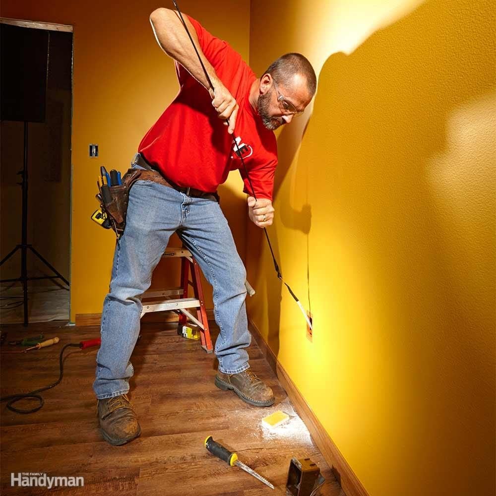 Fishing Electrical Wire Through Walls  Home electrical wiring, Electrical  wiring, Electrical projects