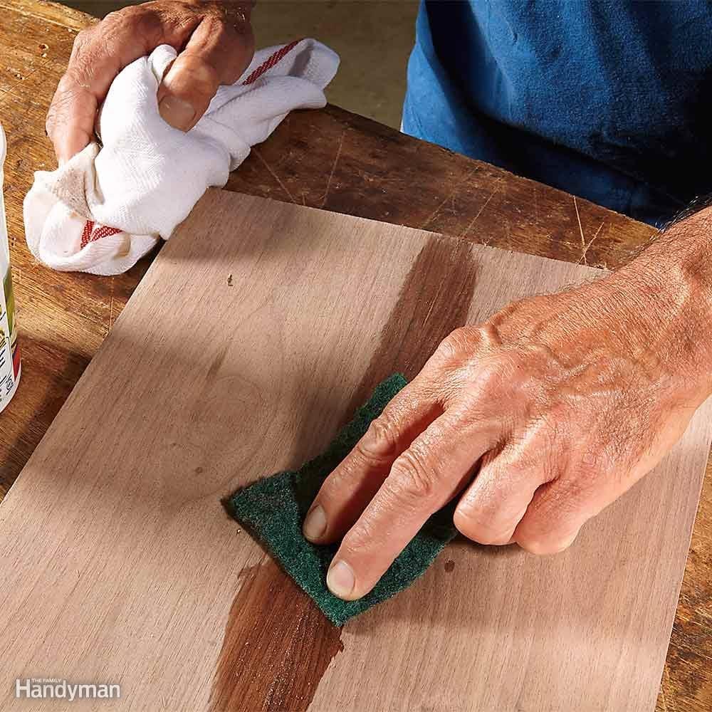 Remove Excess Wood Glue With an Abrasive Pad