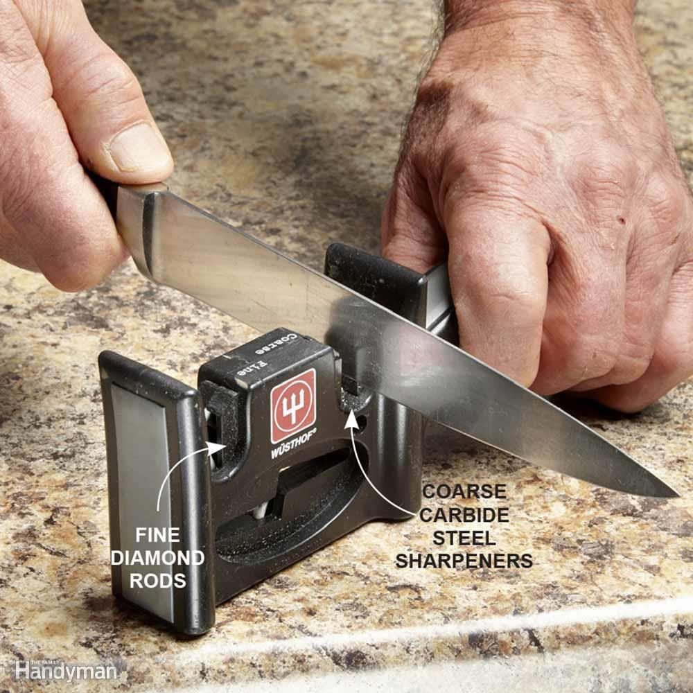 Knife Roller Sharpener Scissor Kitchen Blade Handheld Stone Grinder Easy  Tool