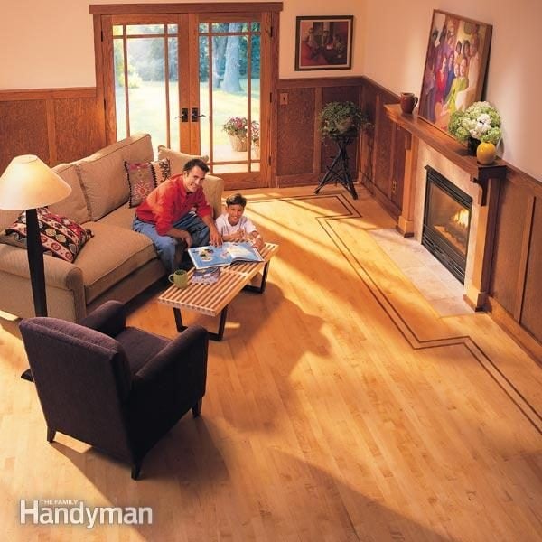laying wood flooring