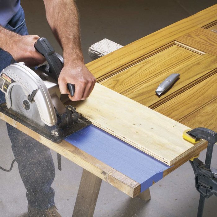 How To Cut Off Wood Door Bottoms Family Handyman