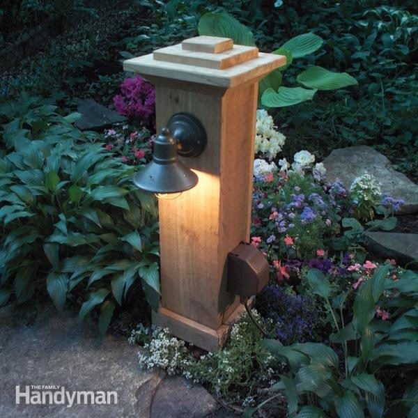 contant geld deuropening Enten How to Install Outdoor Lighting and Outlet (DIY) | Family Handyman