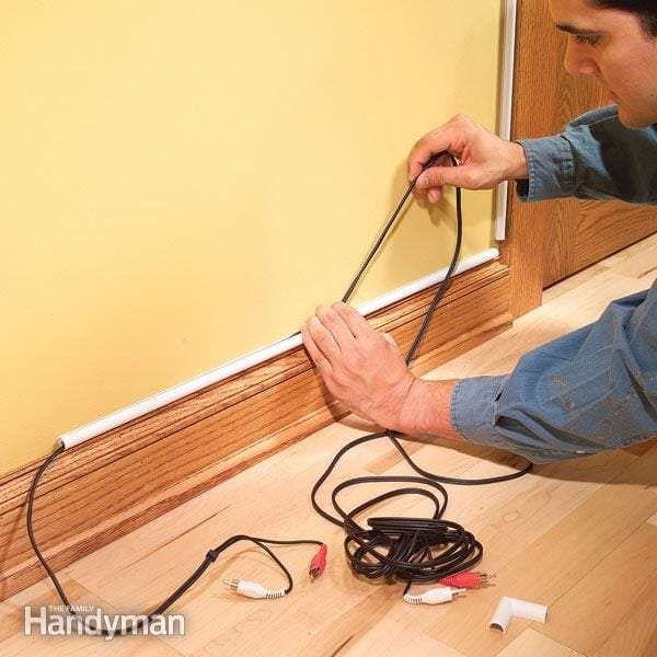 How to Hide Cords Against Baseboards