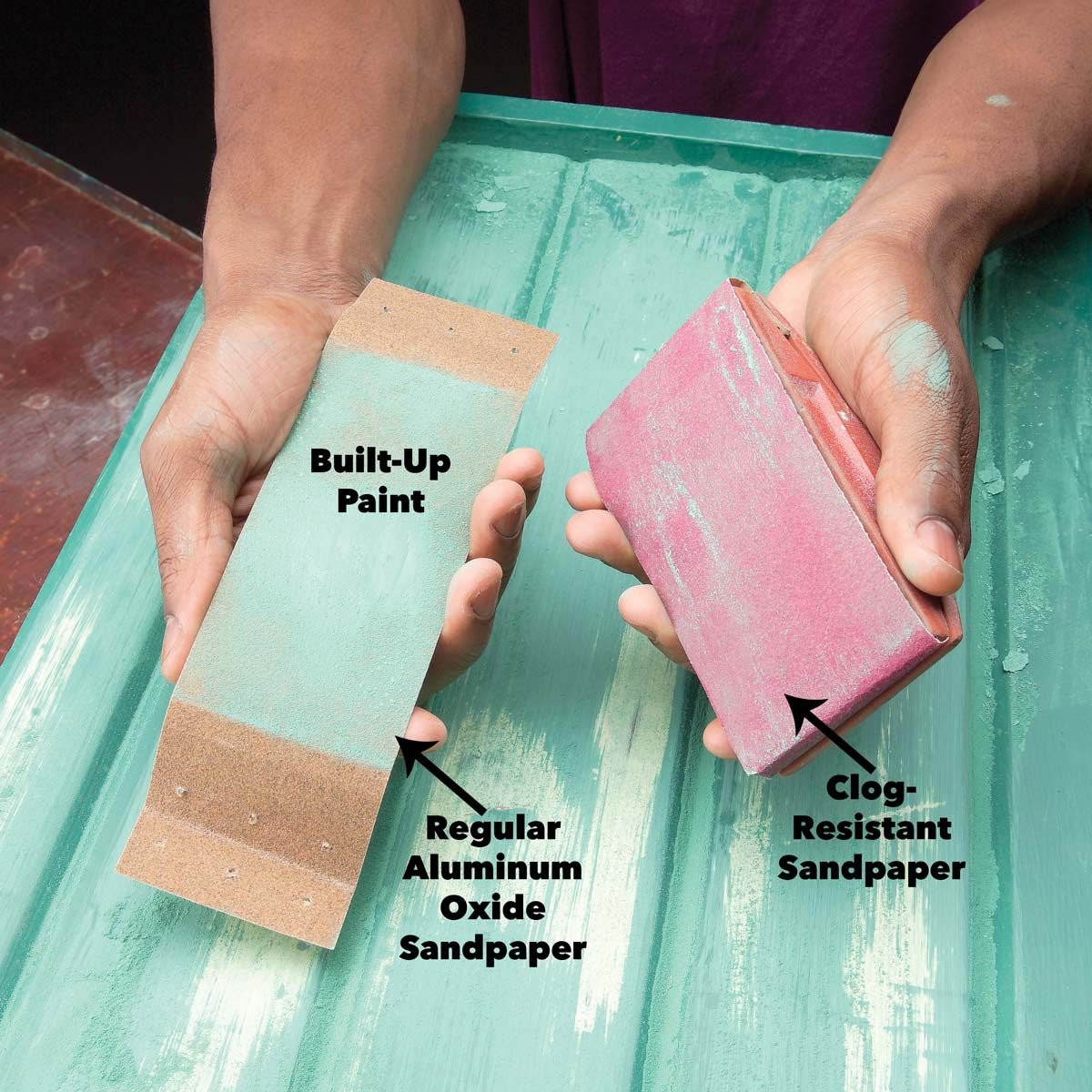 Clog resistant sandpaper