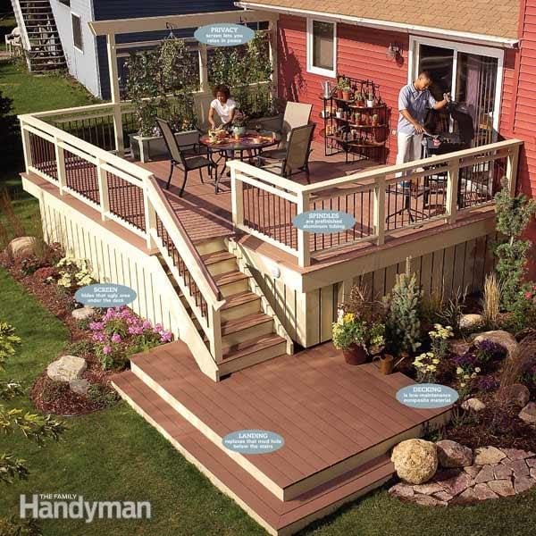 Rebuild An Old Deck With New Decking And Railings Diy Family Handyman