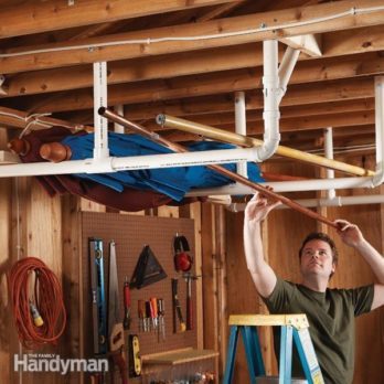 Create A Sliding Storage System On The Garage Ceiling