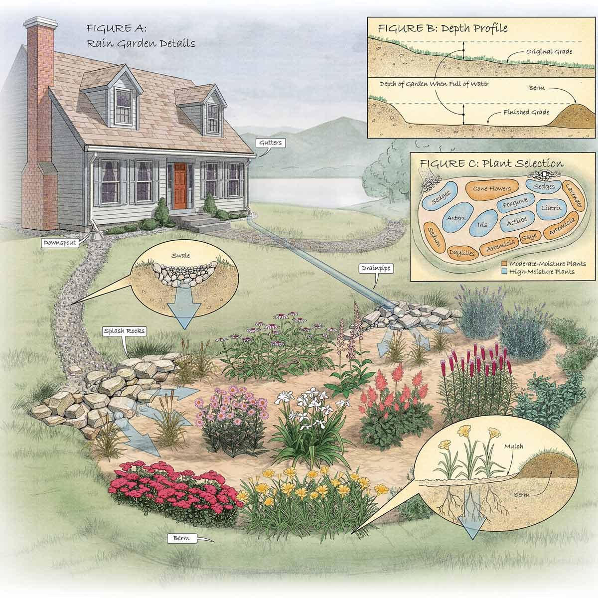 A complete guide to building and maintaining a rain garden