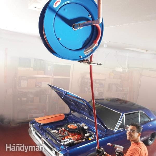 Garage Air Compressor Install and Setup w/ Air Hose Reel - Easy DIY