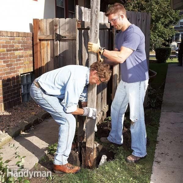 How to Remove a Rotted Fence Post and Set a New One