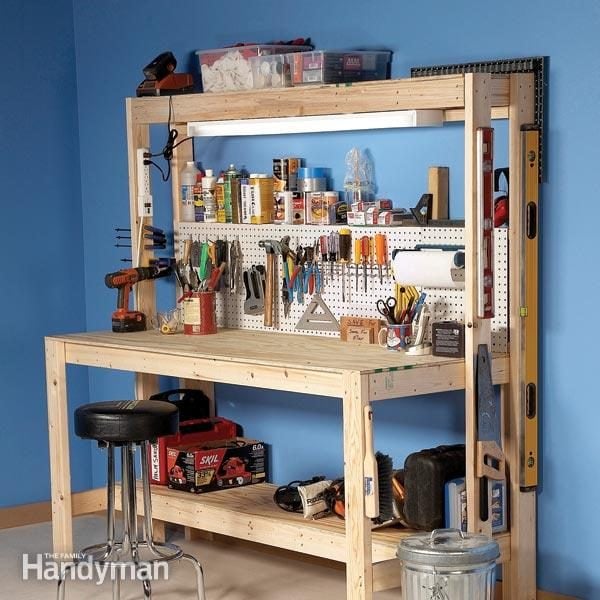 How to Build a DIY Wood Workbench: Super Simple $50 Bench