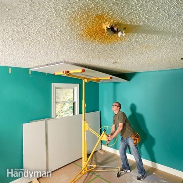 How to Cover Popcorn Ceiling With Drywall (DIY) Family Handyman