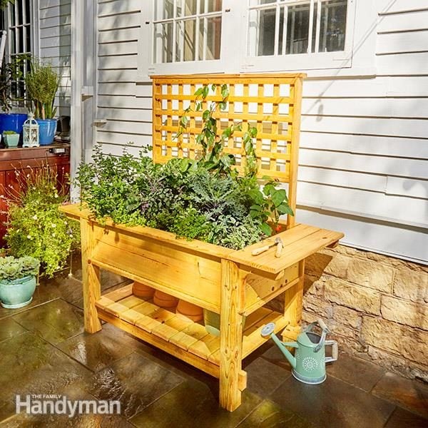 How To Build a DIY Raised Patio Planter With Legs
