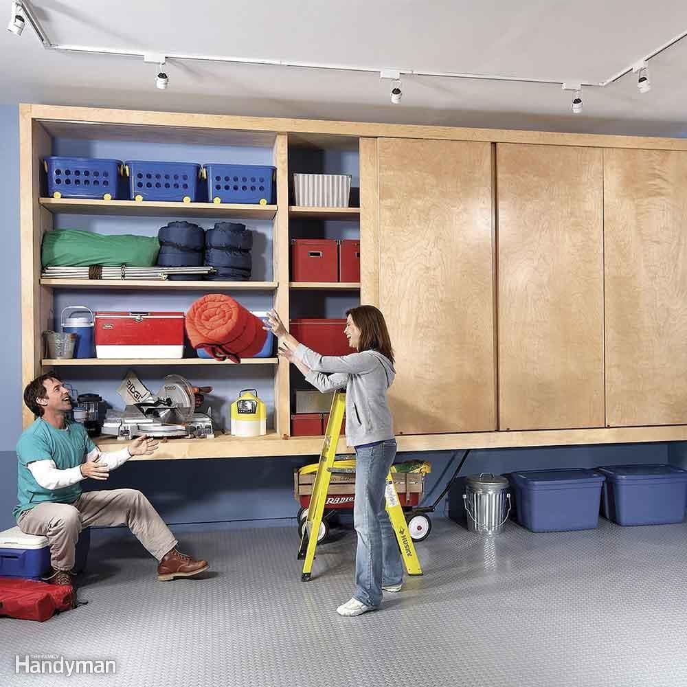 interesting spacious garage cabinet plan idea