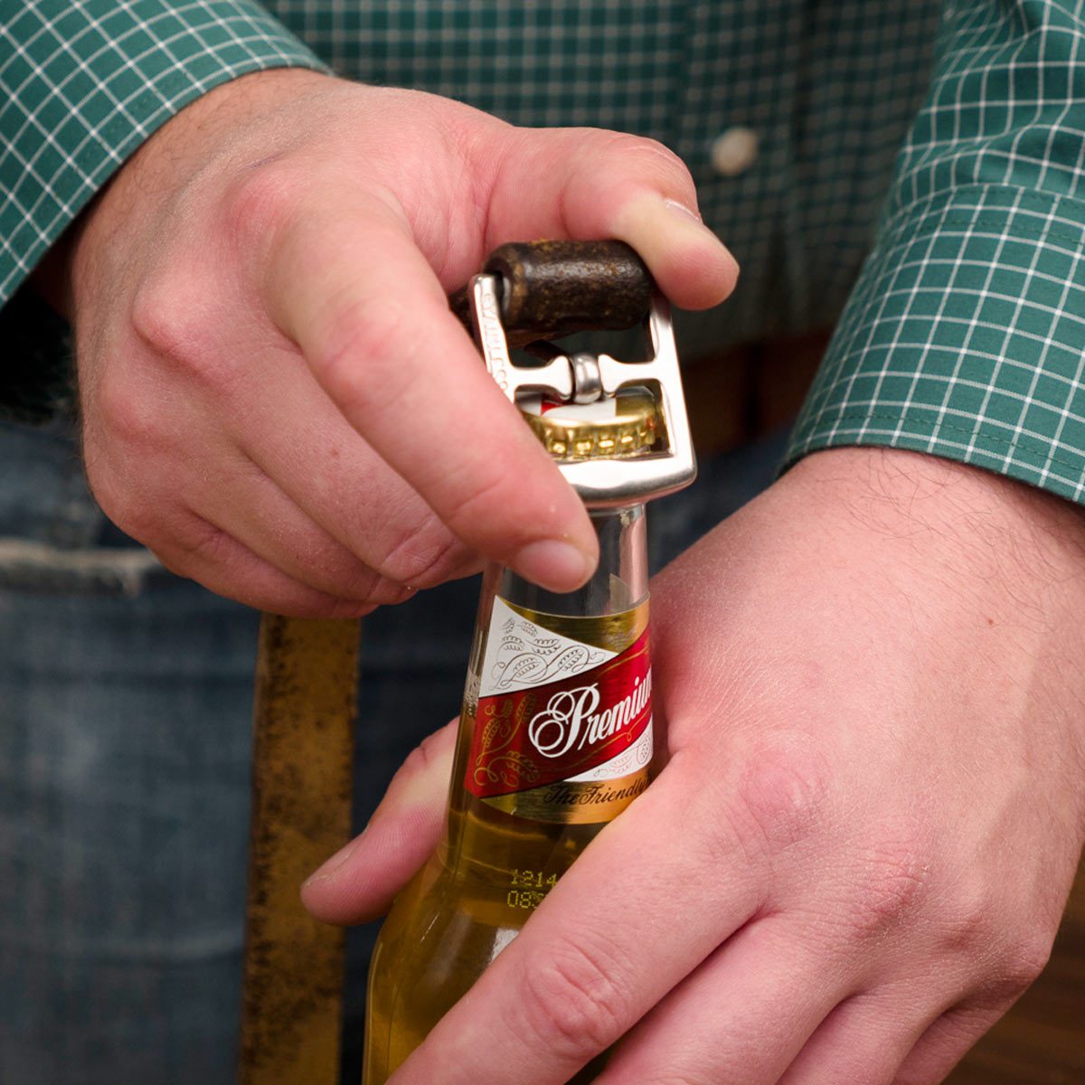 how to open a beer bottle with a key