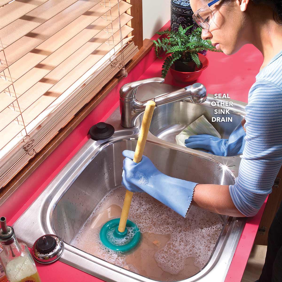 How to Clean and Unclog a Kitchen Sink Drain (DIY)