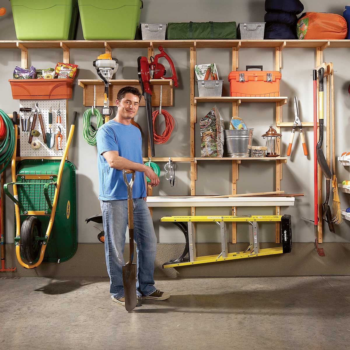 DIY Shelves for Garage Bin Organization, Say goodbye to the chaos and  hello to this gorgeous organization method. 👋 More garage storage ideas >>   😍, By HGTV