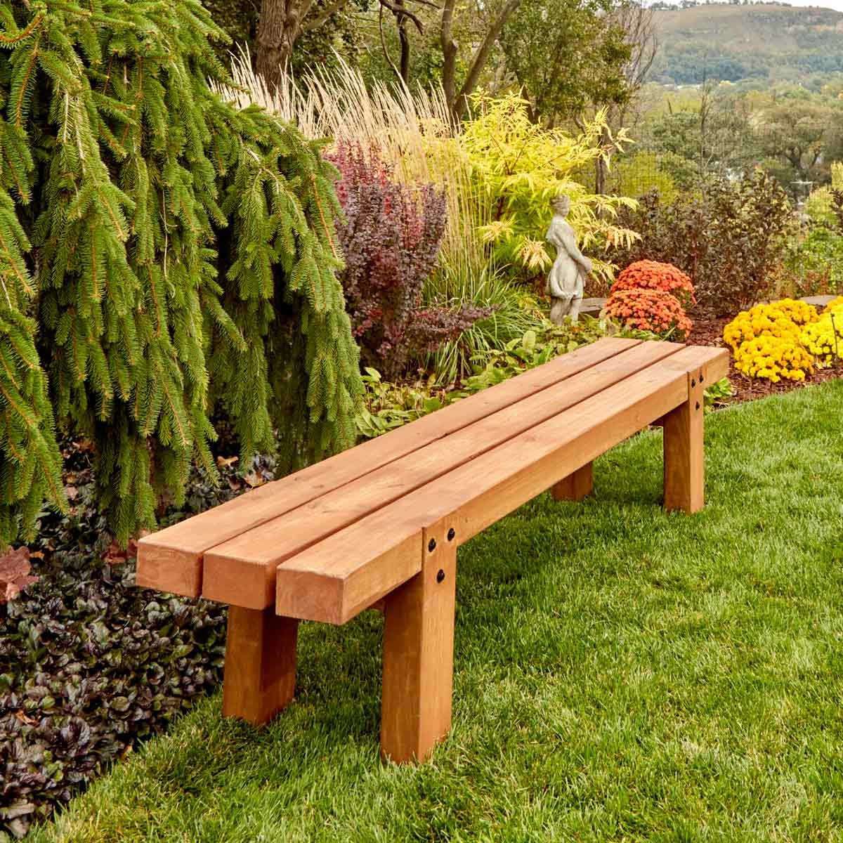 How to Make Simple Timber Bench The Family Handyman