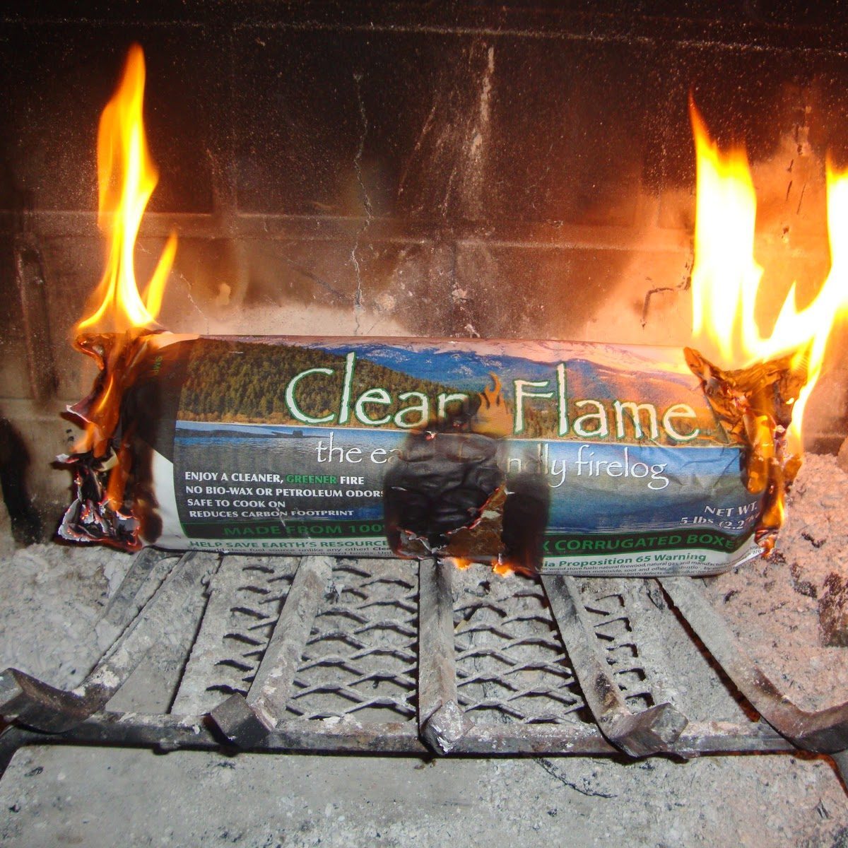 Fireplace fire log
