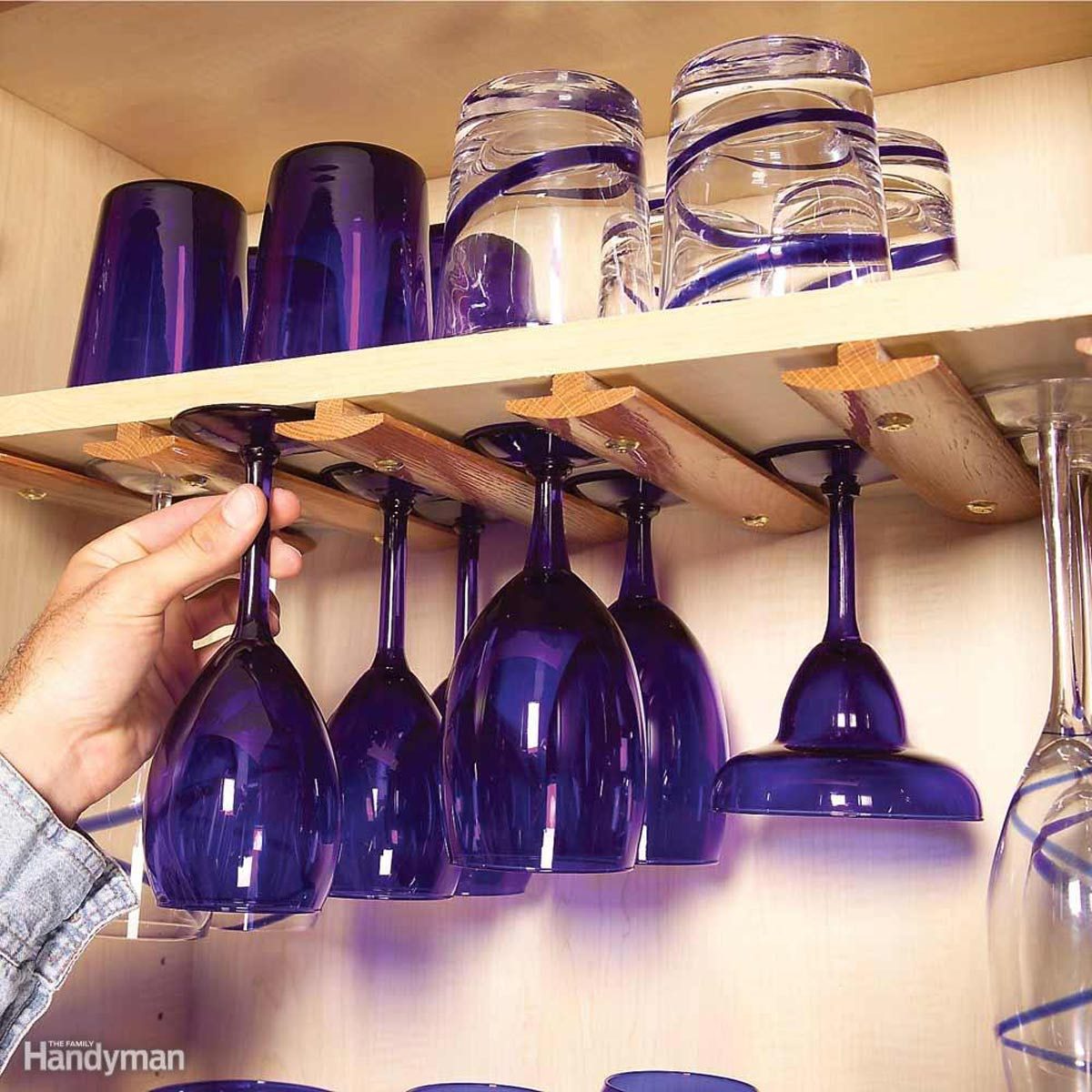 Kitchen Storage: Wine-Glass Molding