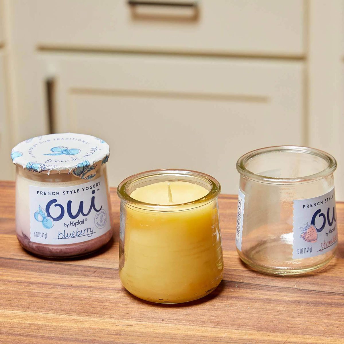 Repurposed Yogurt Jar Votive Gift Idea