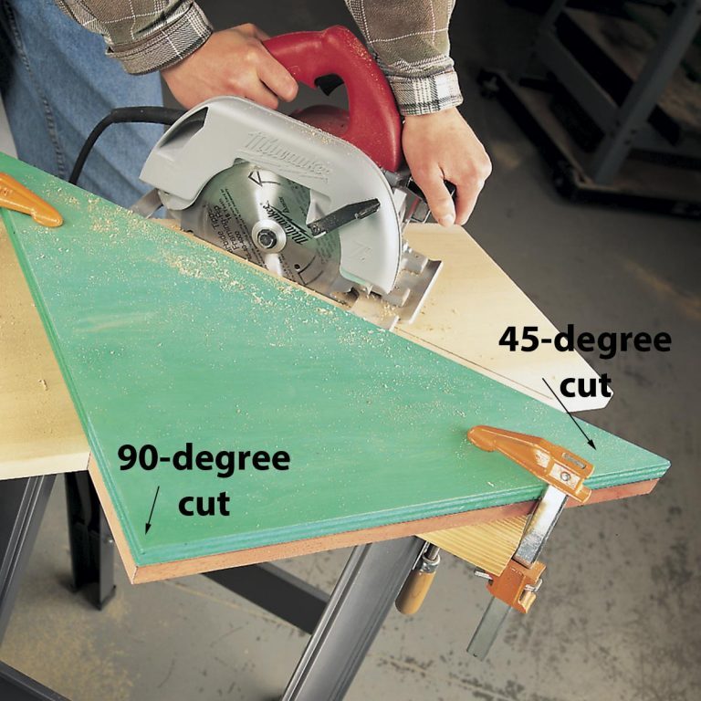 45 Miter Cut With Circular Saw - How To Cut A 45 Degree Angle Without A Miter Saw