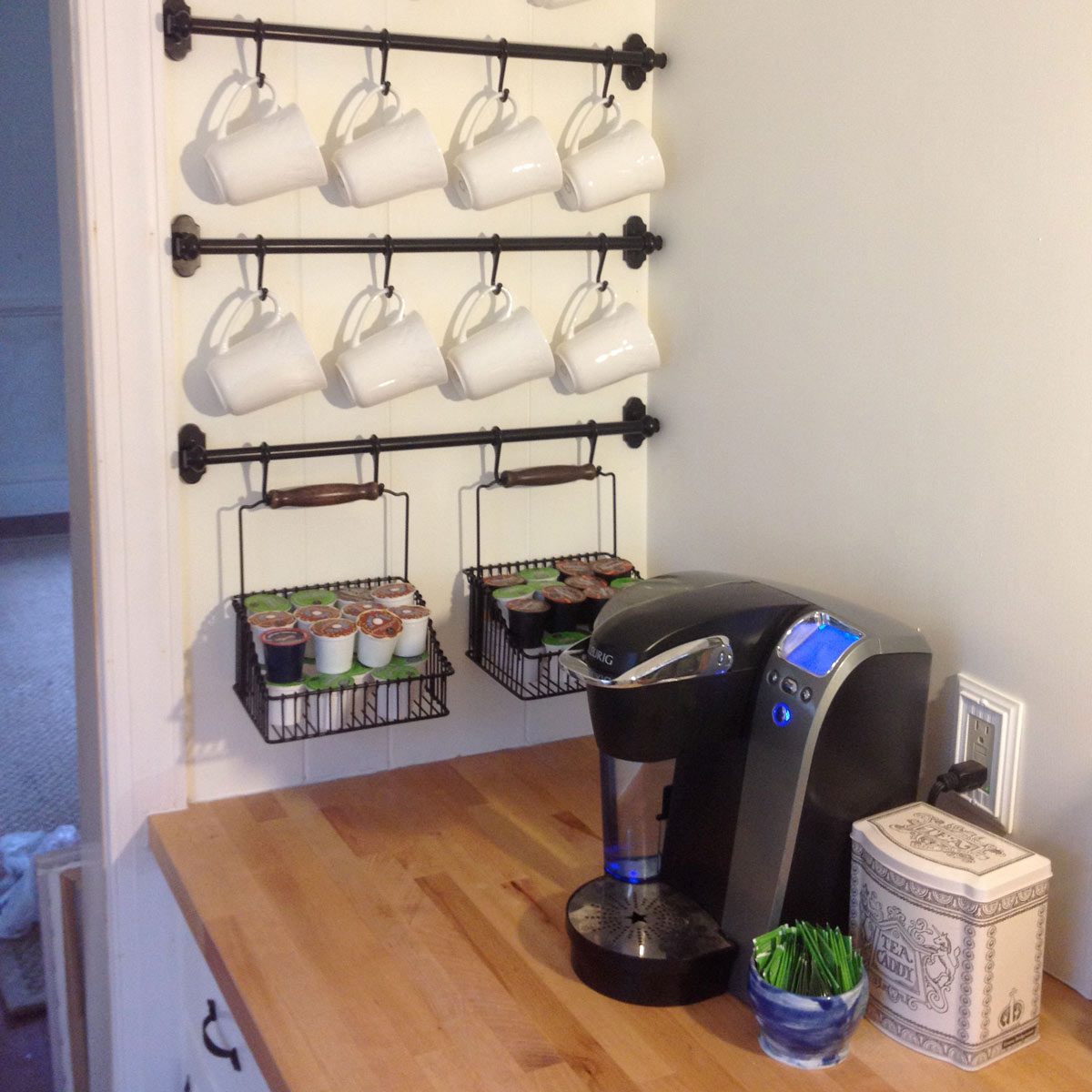 DIY Mug Holder for Your Kitchen Open Shelf - Hydrangea Treehouse