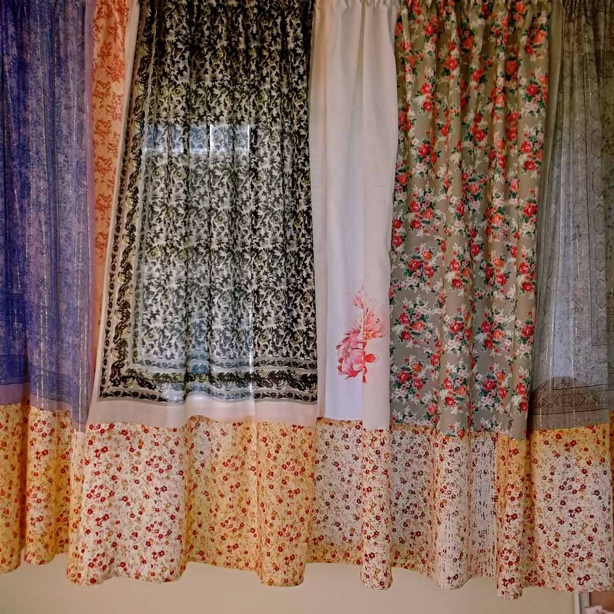curtains made from scarves