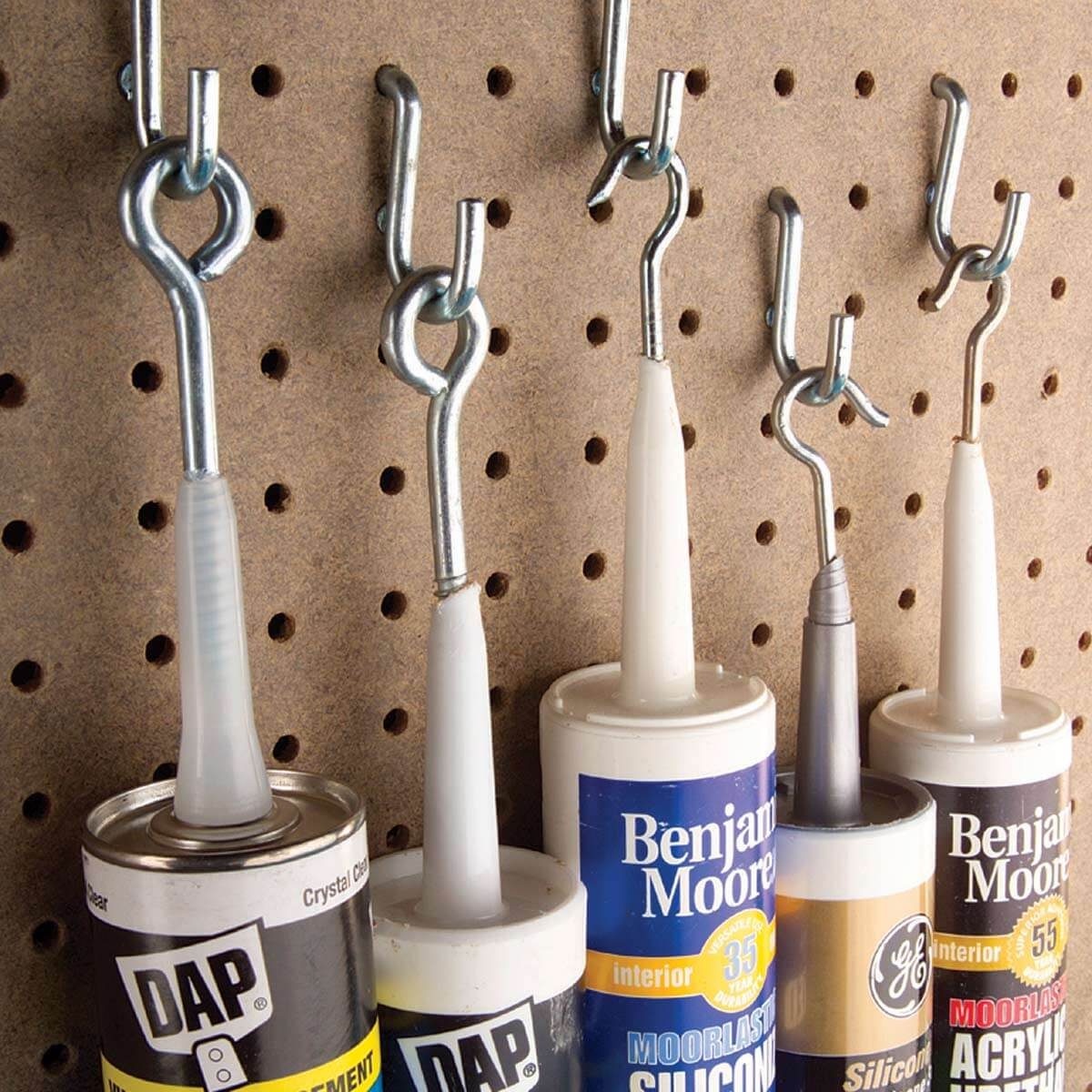 Hanging Caulk Tubes