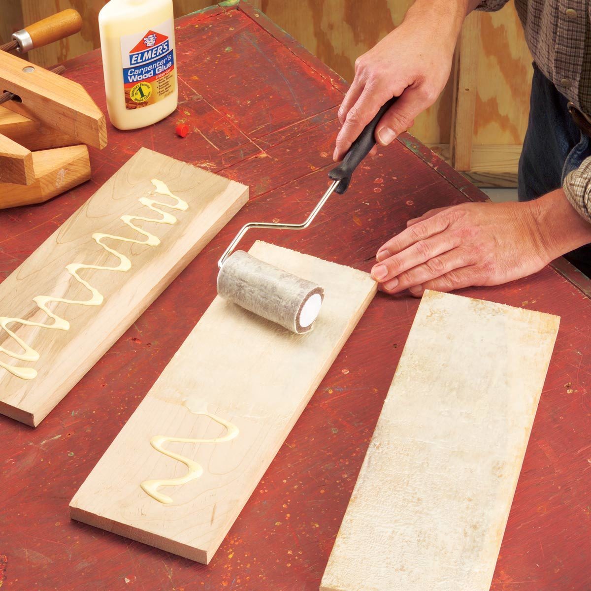 Glue Applicator Roller Glue Spreader for Carpenter Wood Working Painting