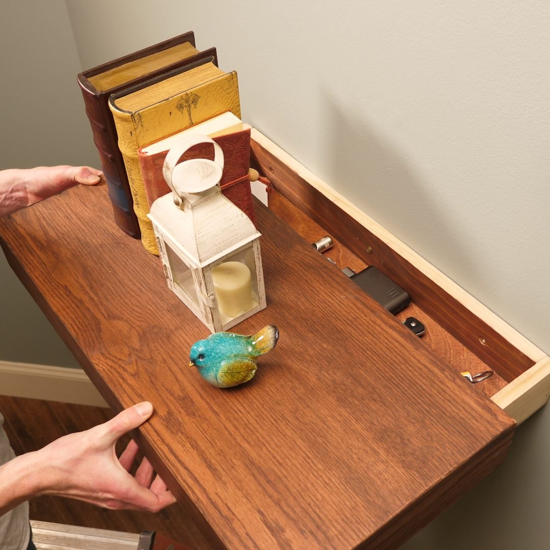 Saturday Morning Workshop: How To Build a Floating Shelf with Secret Drawer