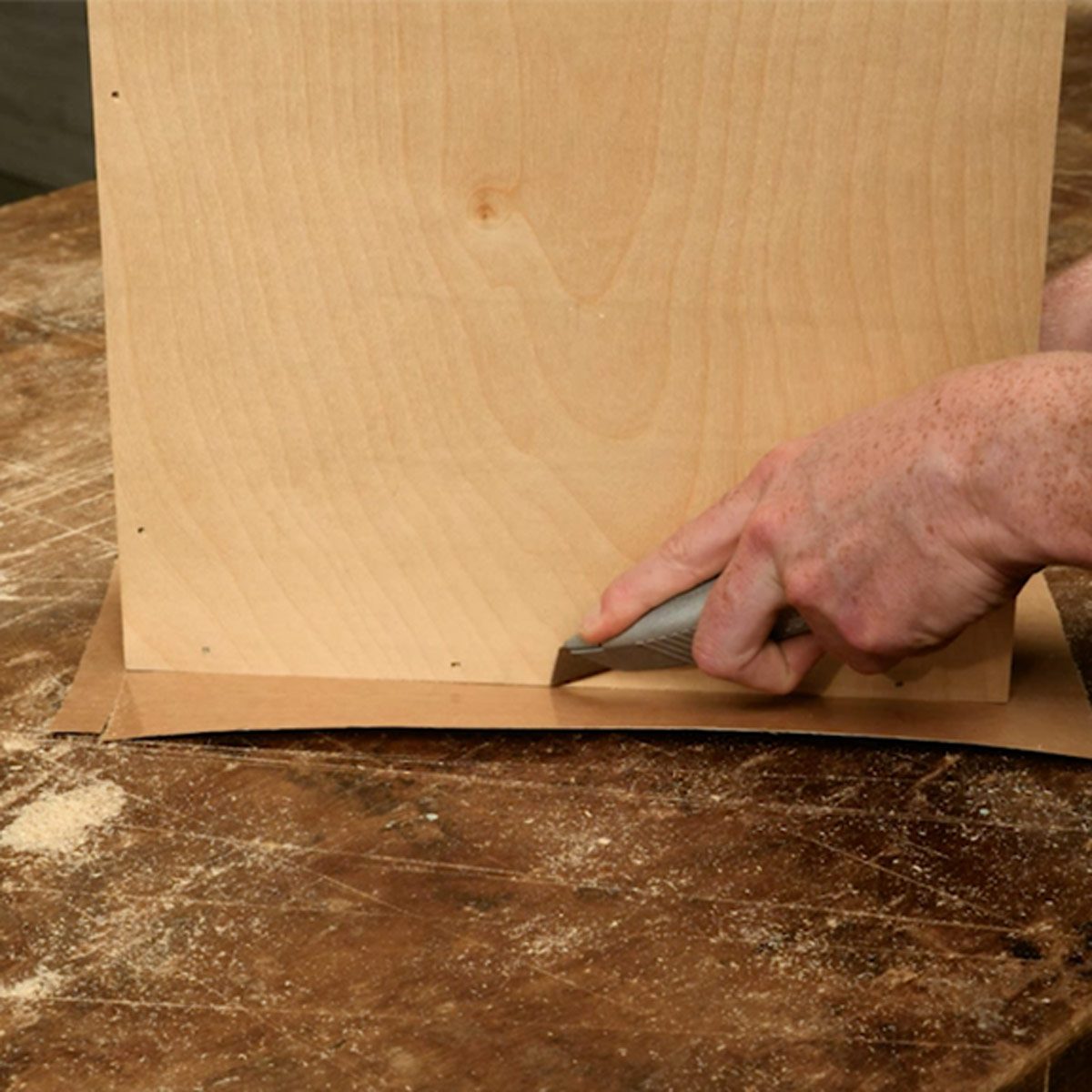 Trim Veneer With A Utility Knife