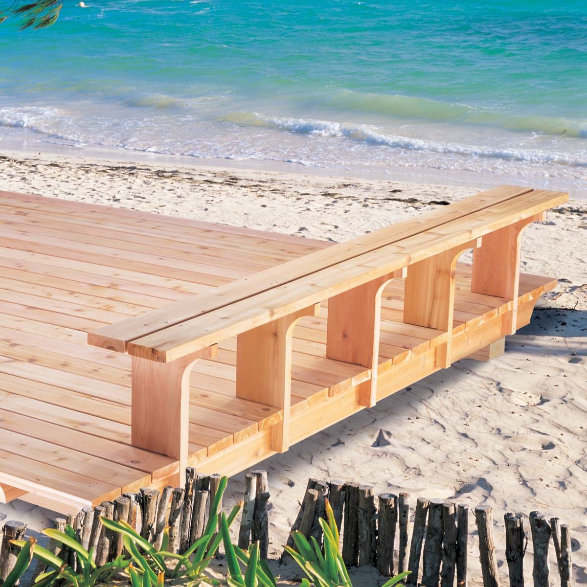 simple deck on the beach