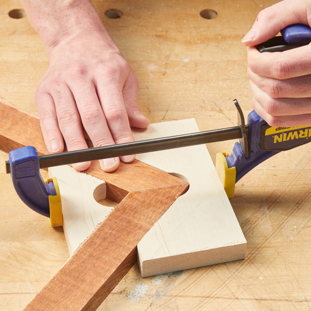 Woodworking miter clamps