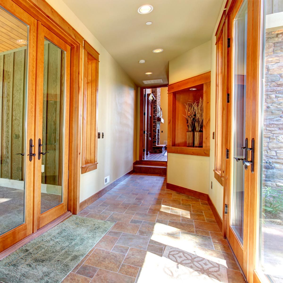 double glass doors