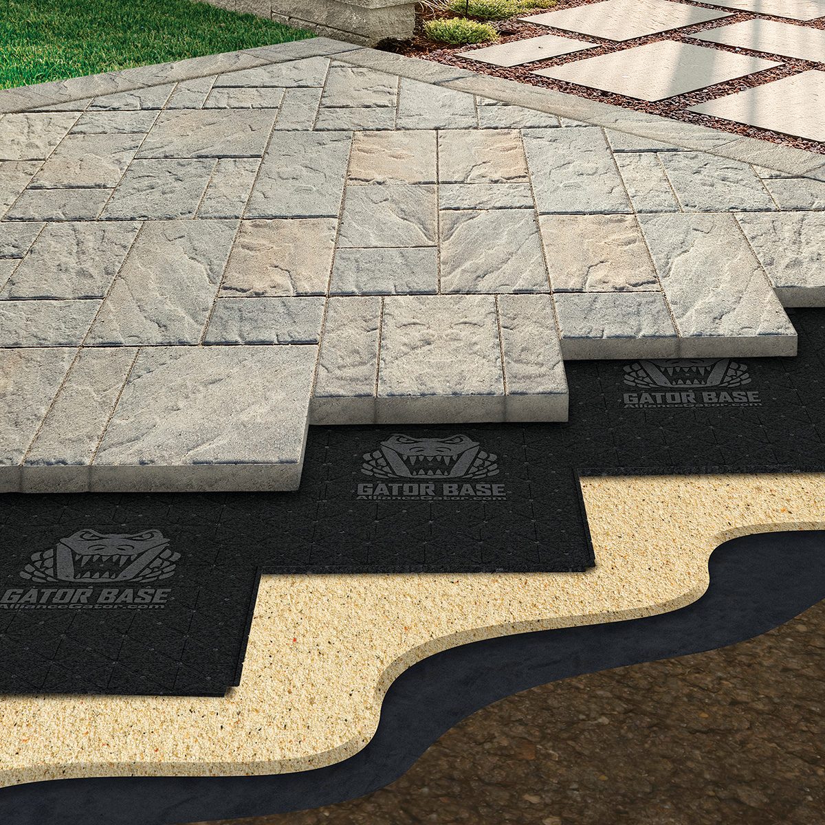 how to lay patio stones on sand