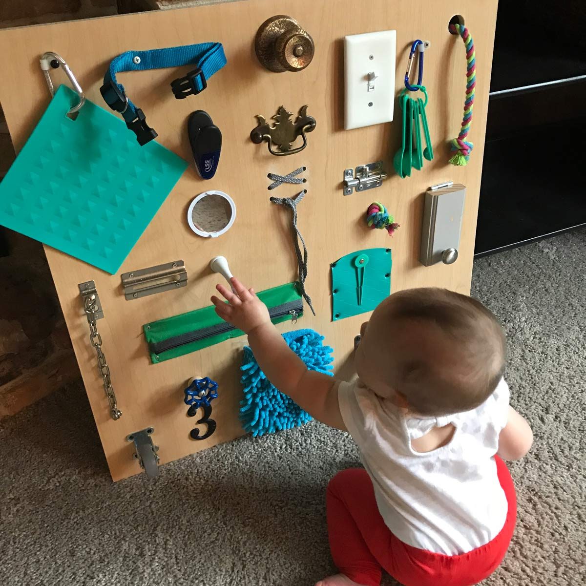 Build a Toddler Busy Board with Items You Already Have