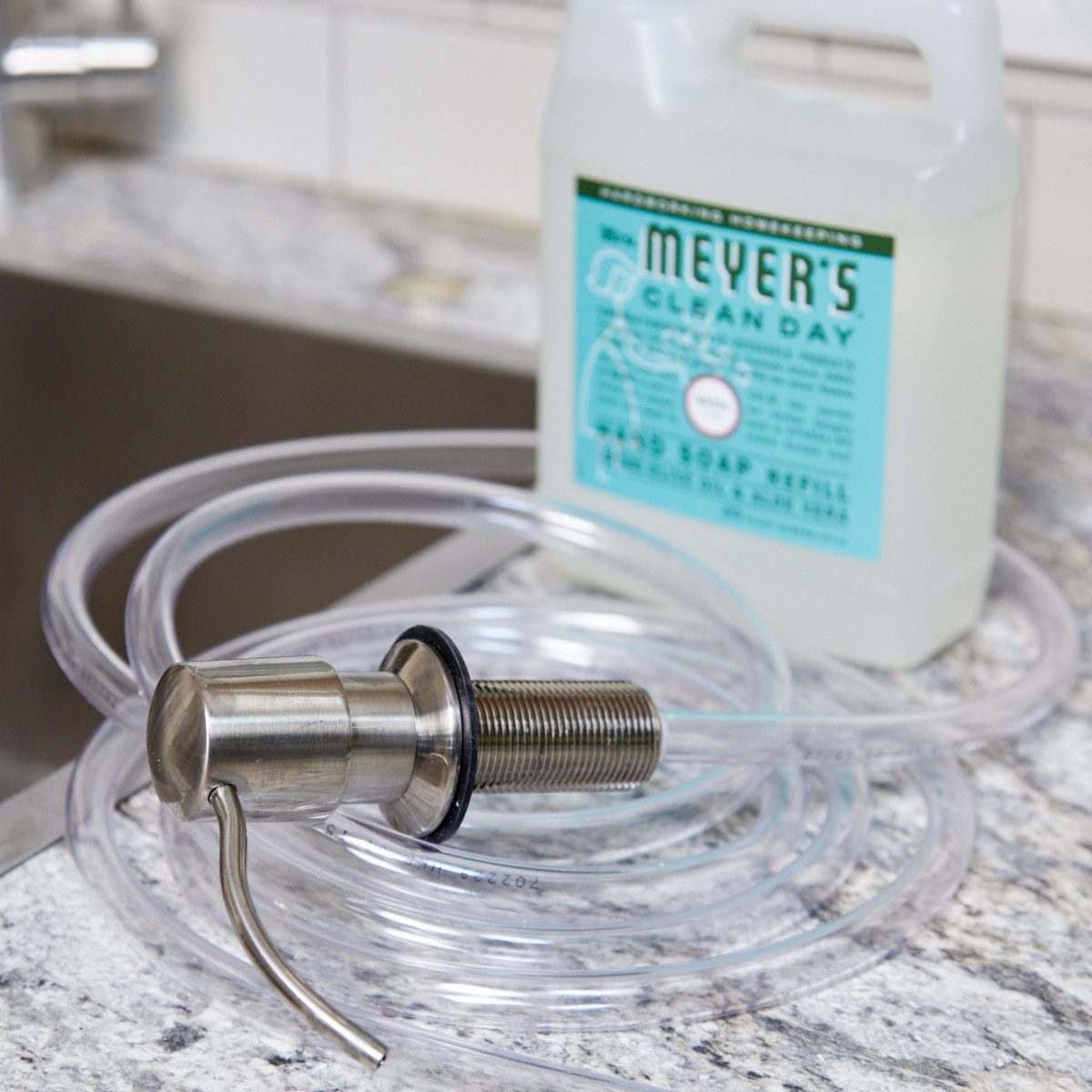 Making Cleanup Fast With An Organized Kitchen Sink & DIY Soap Dispenser