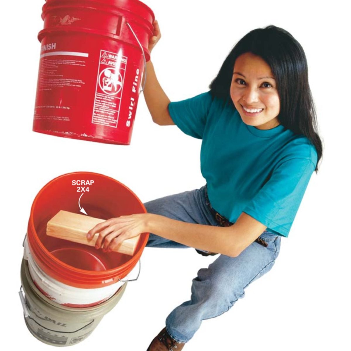empty 5 gallon paint buckets