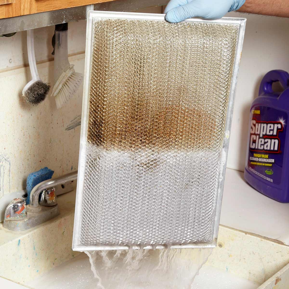 Best Way To Clean Greasy Kitchen Range Hood Filter Family Handyman