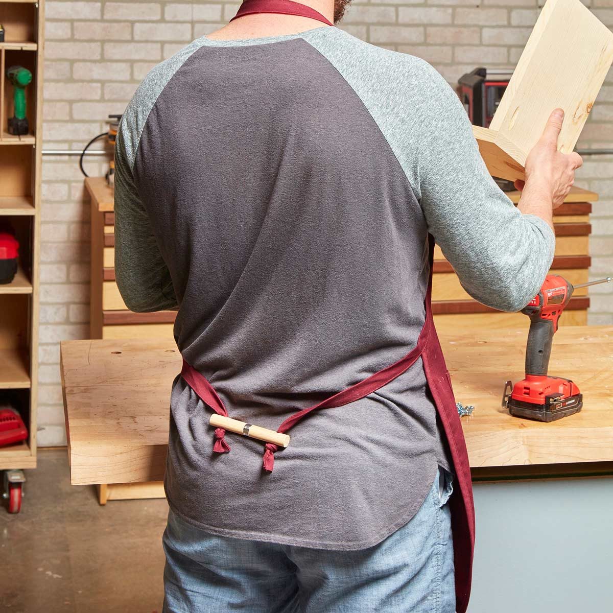 easy-on, easy-off shop apron you can diy the family handyman