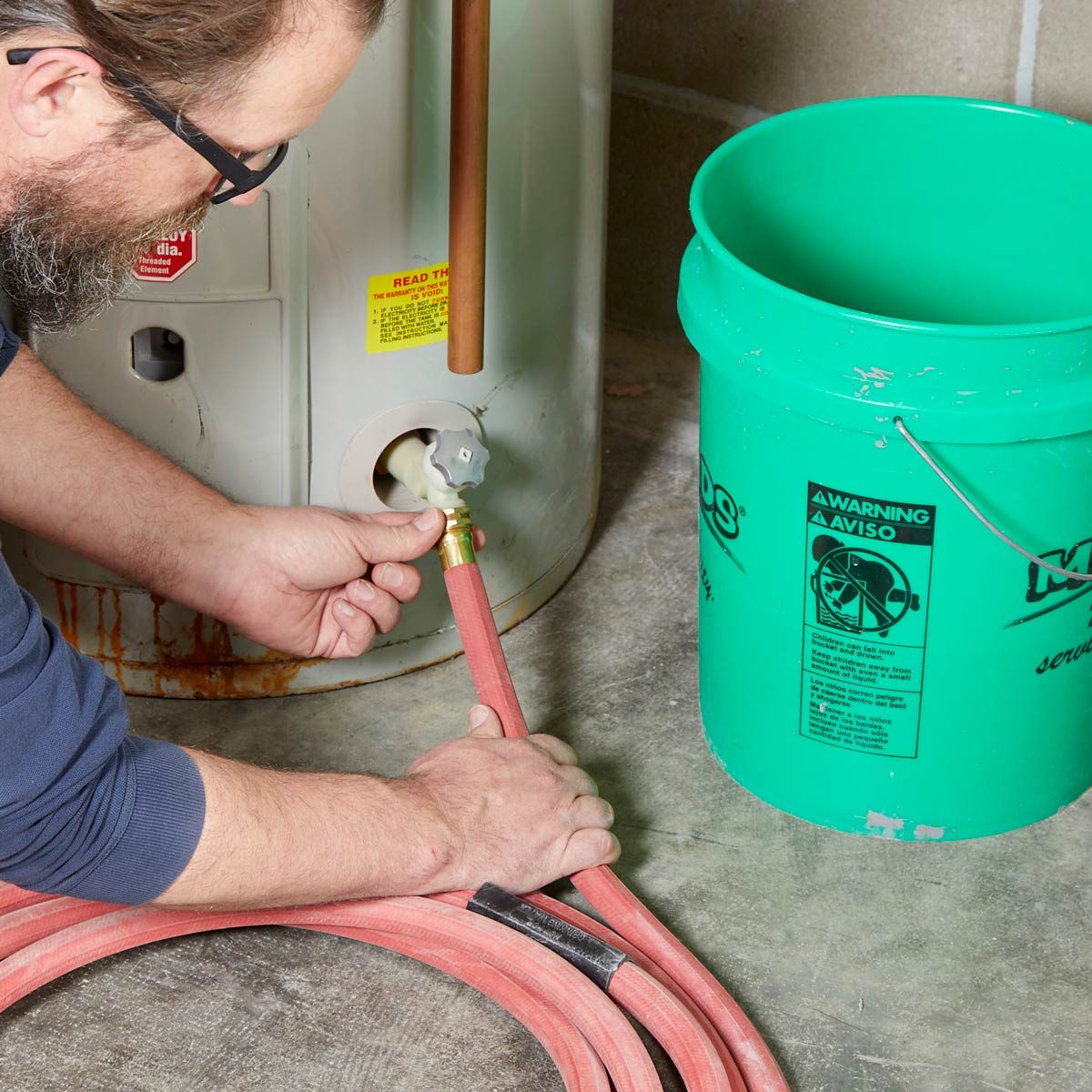 drain water in water heater