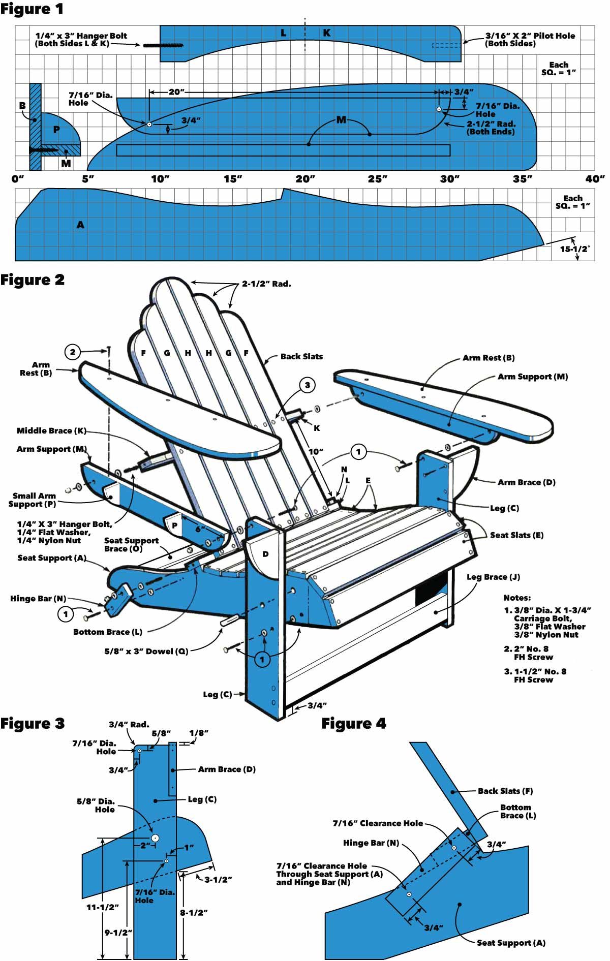 Free printable adirondack chair blueprints