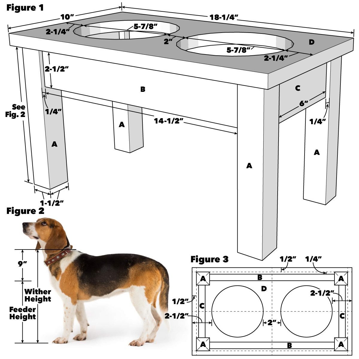 dog food tray stand