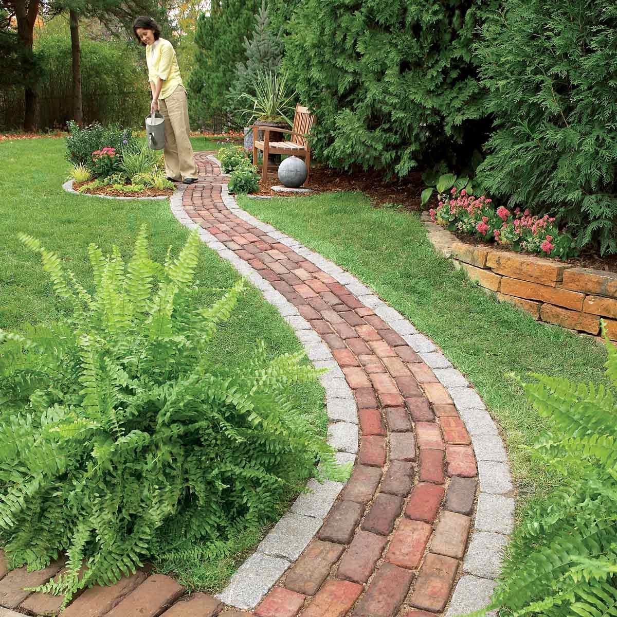 How to Build a Brick Walkway in the Garden