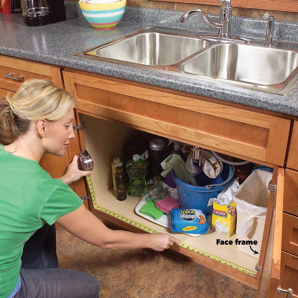 How to Build Pull Out Under Sink Storage Trays for Your Kitchen  Cheap  kitchen cabinets, Kitchen cabinet storage solutions, Diy kitchen storage