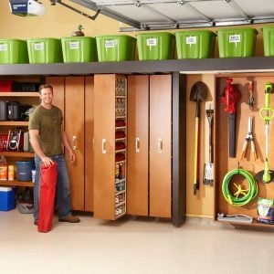 Create A Sliding Storage System On The Garage Ceiling